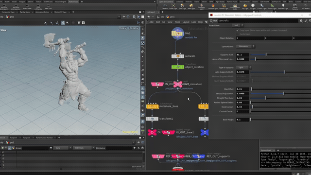 Procedural 3D Printing Support Tool
